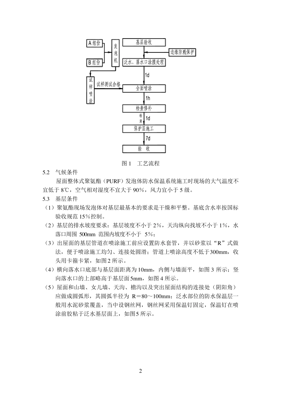 屋面整体式聚氨酯发泡体防水保温系统施工工法修改2006.3.8_第2页