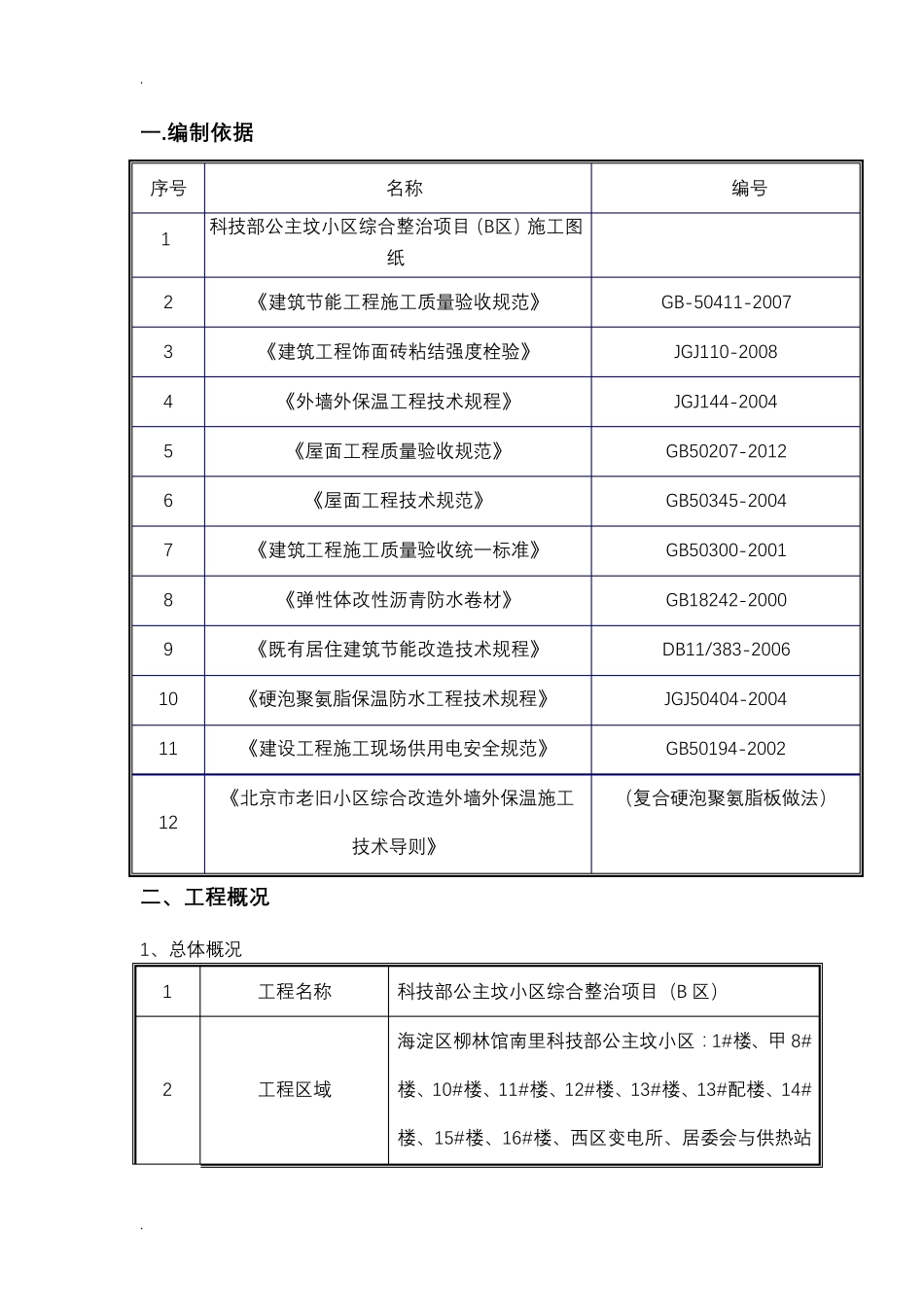屋面施工组织设计(老旧小区改造项目)_第1页