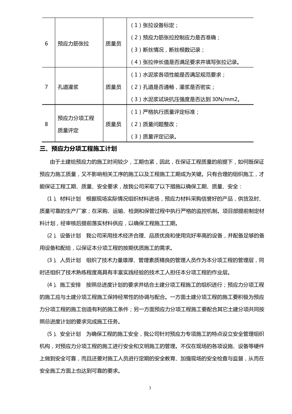 屋面预应力梁施工方案_第3页