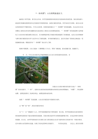 山东一体两翼布局