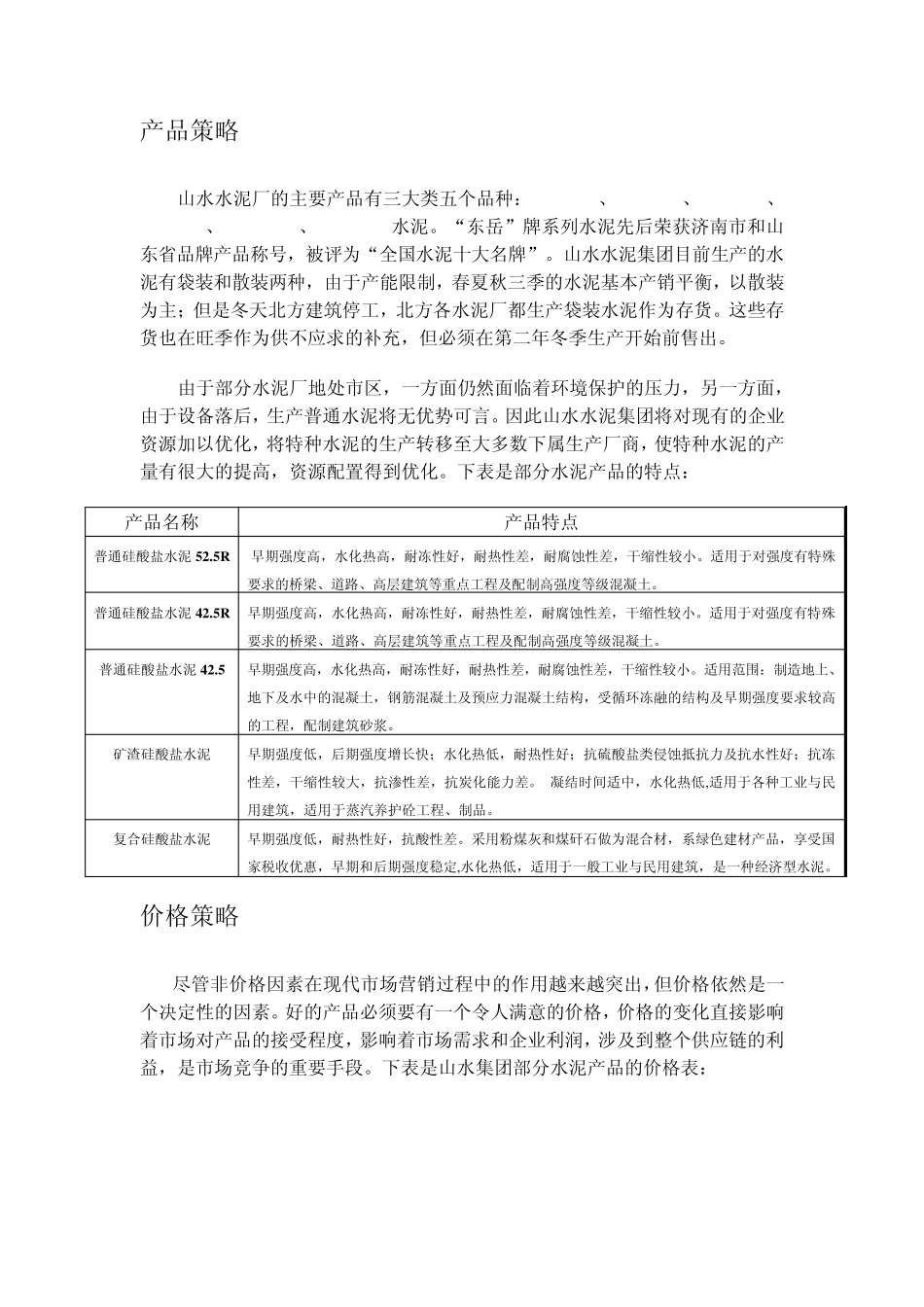 山东山水水泥营销策略分析_第3页
