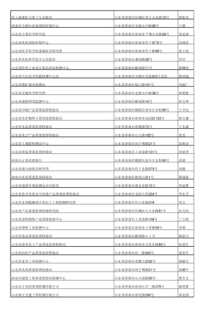 山东济南青岛检验检测单位通讯录