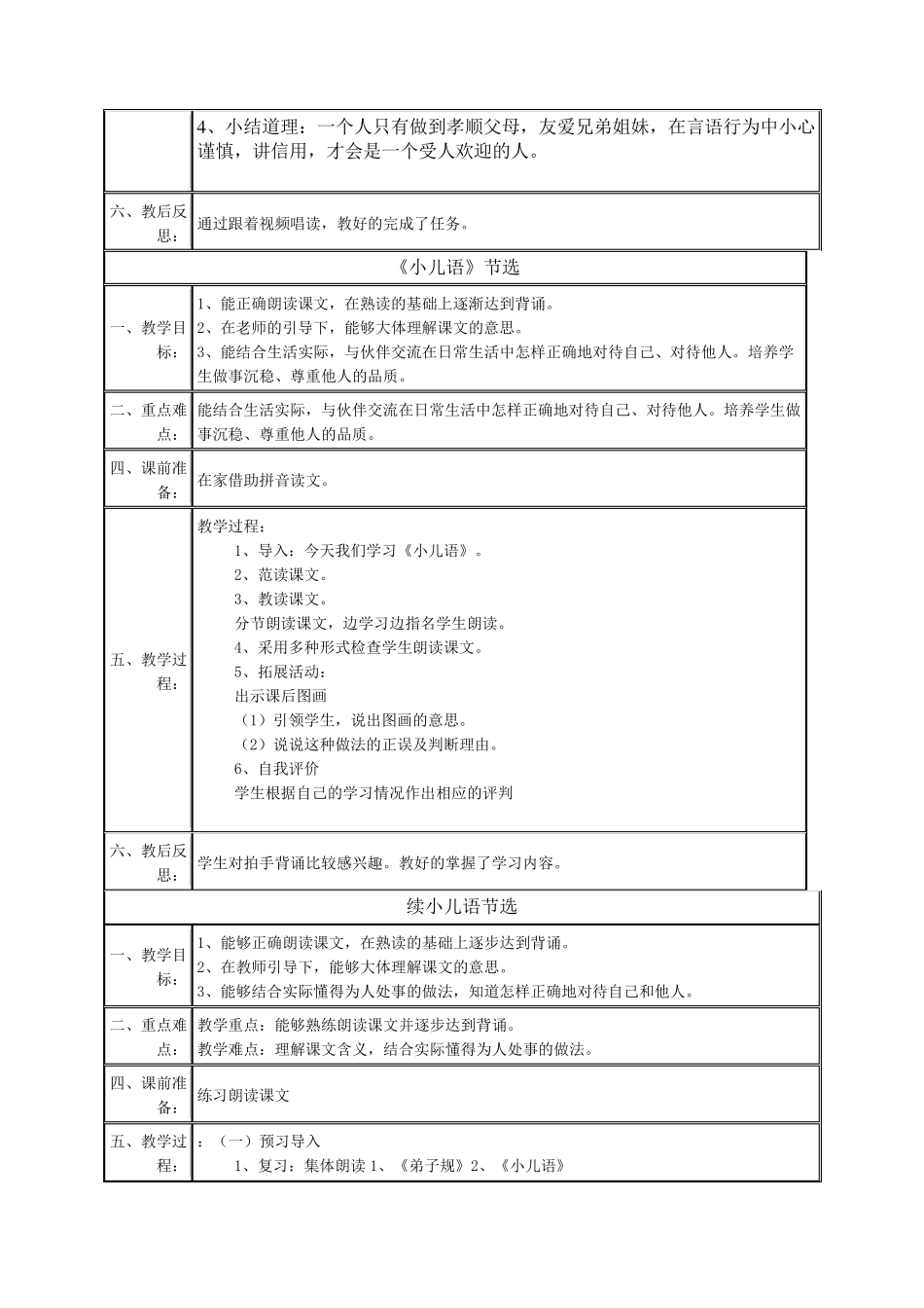 山东版一年级传统文化教案_第2页