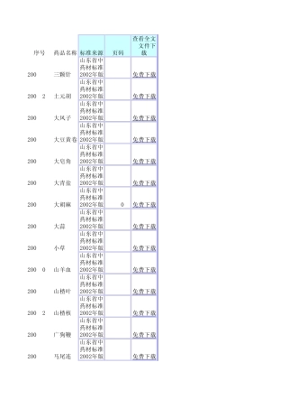 山东省中药材标准2002版