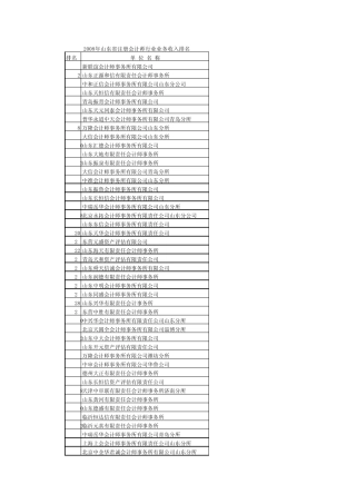 山东省会计师事务所排名