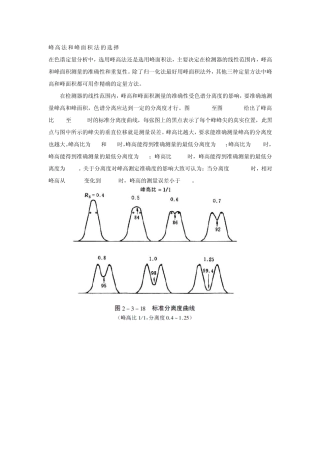 峰高法和峰面积法的选择