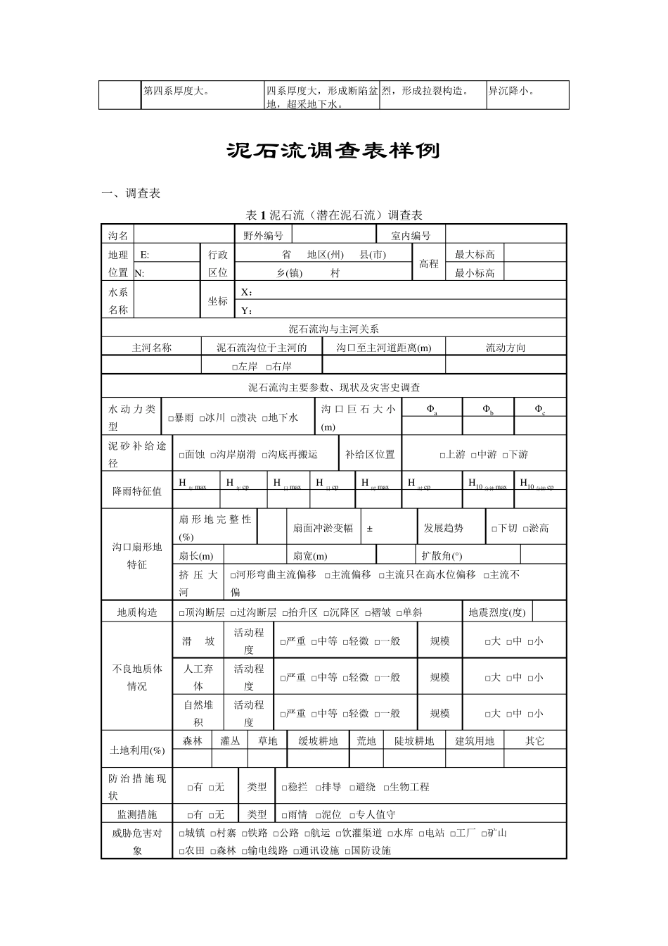 崩塌(危岩体)、泥石流规模级别划分标准_第2页