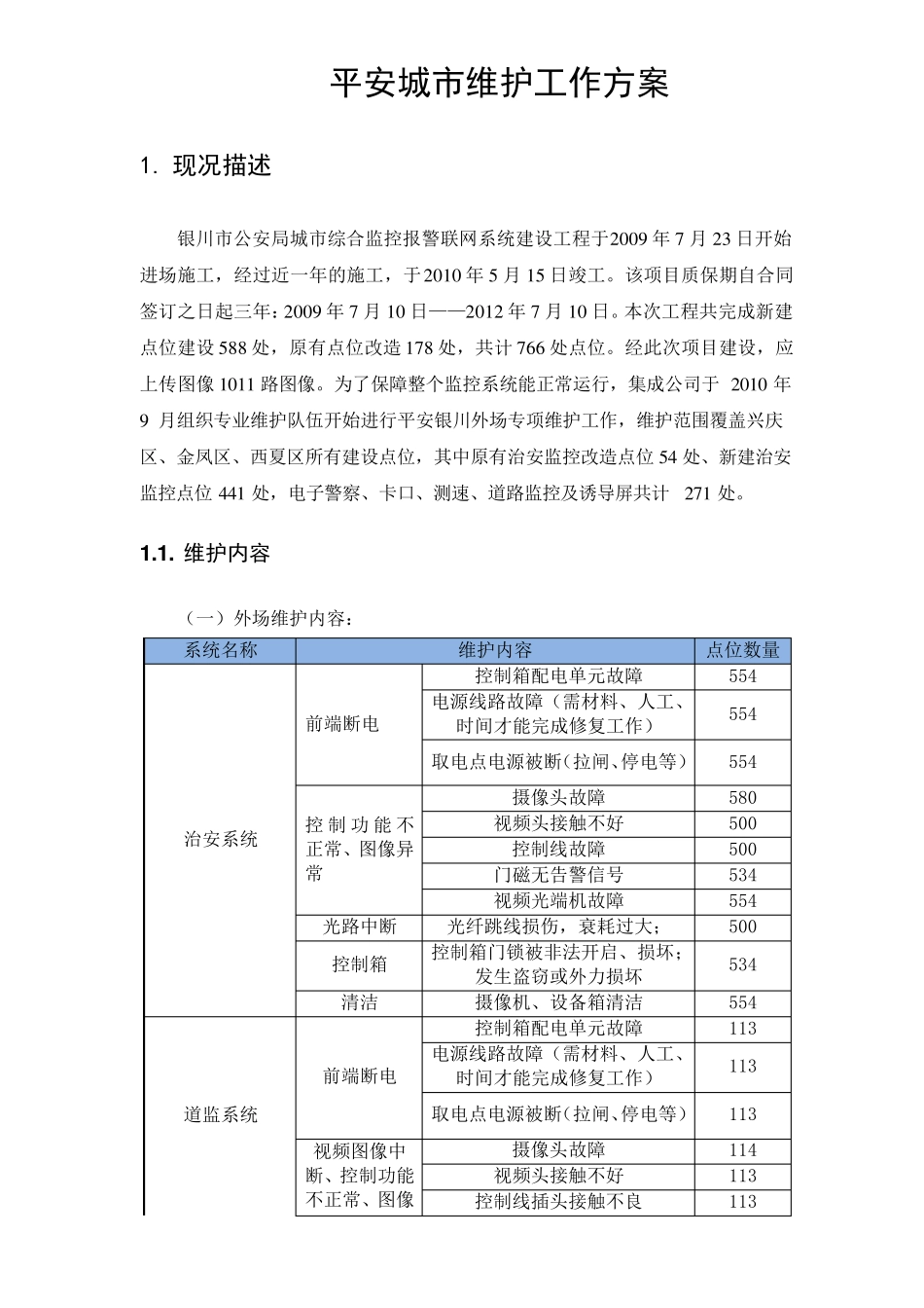 平安城市维护方案_第1页