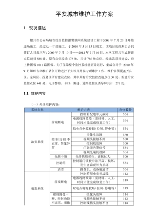平安城市维护方案