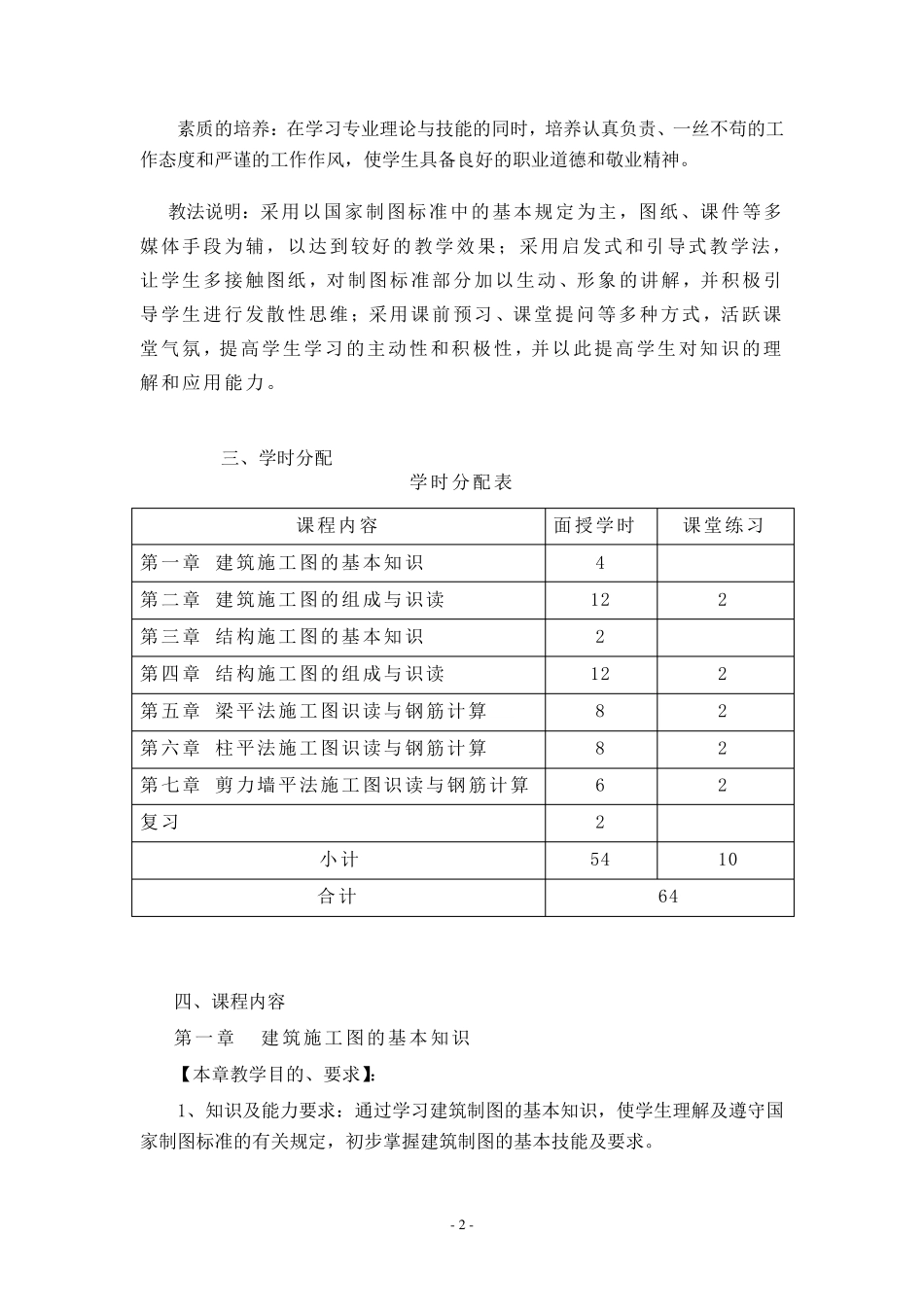 平法识图教学大纲_第2页