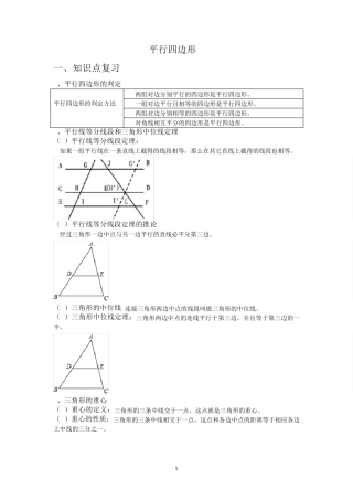 平行四边形的判定典型例题及练习