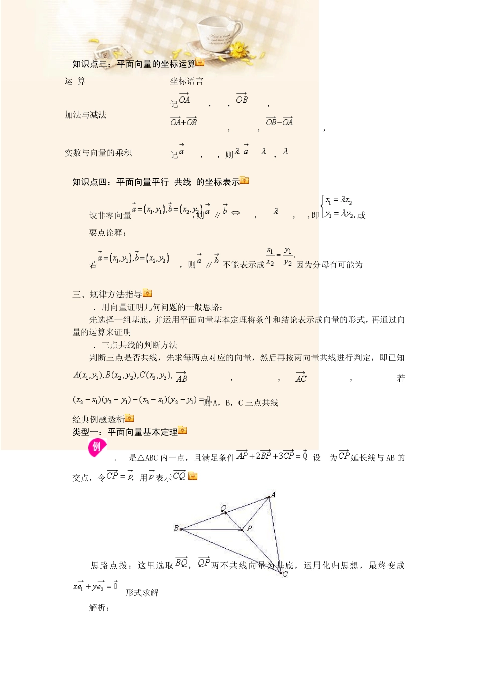 平面向量的基本定理及坐标表示_第2页