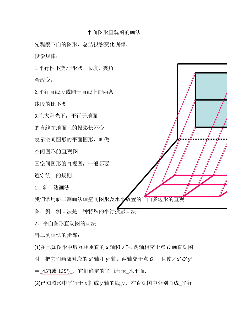 平面图形直观图的画法_第1页