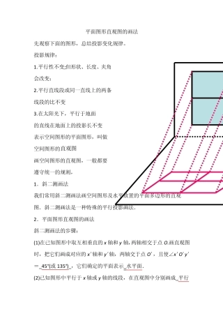平面图形直观图的画法