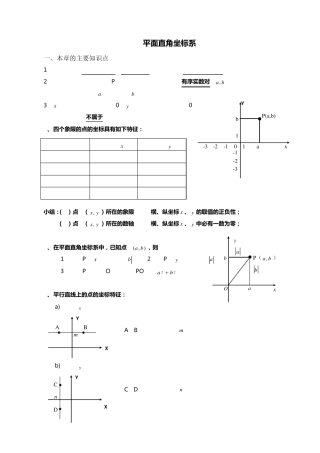 平面直角坐标系