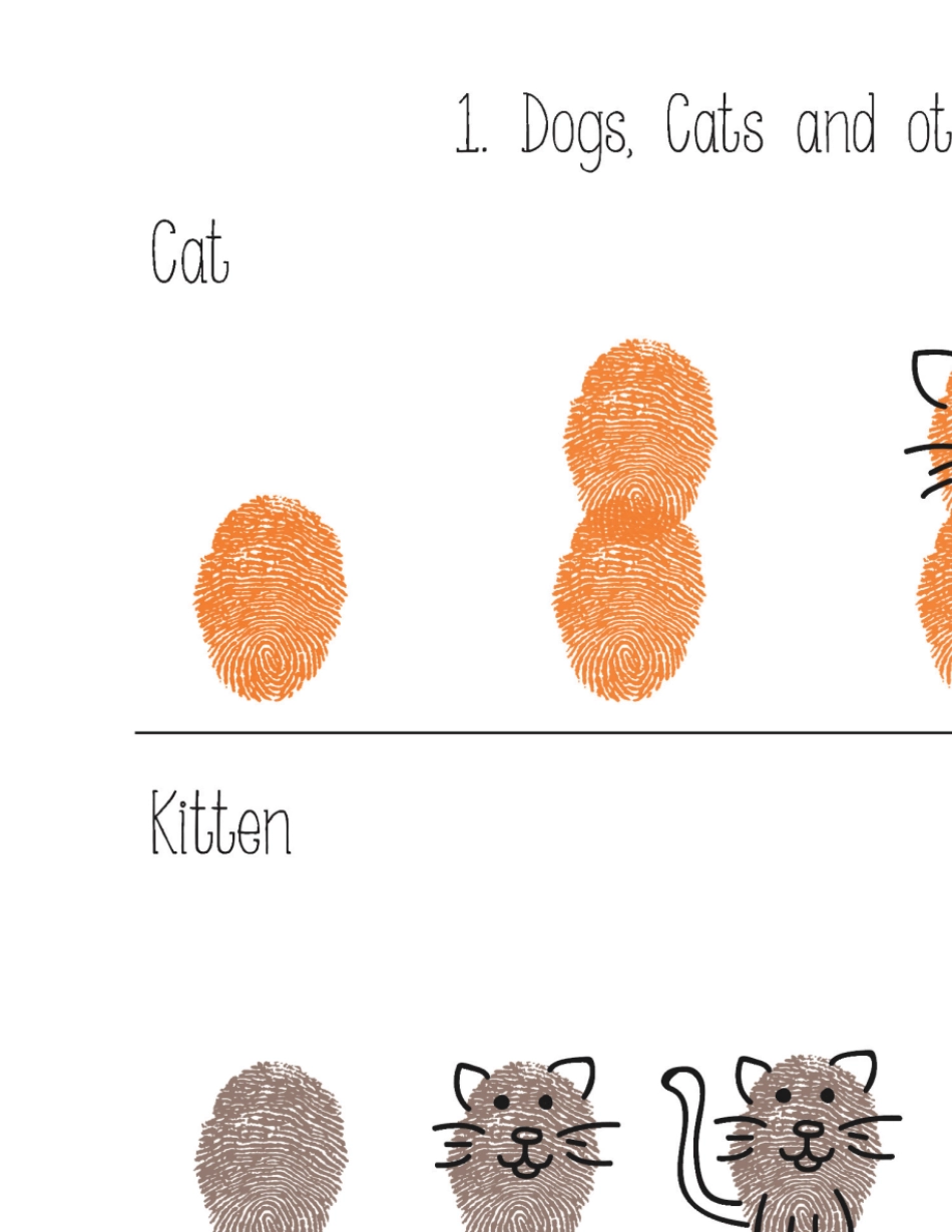 幼儿园儿童手指画指印画涂色画幼儿涂鸦指纹画高清PDF可打印_第2页