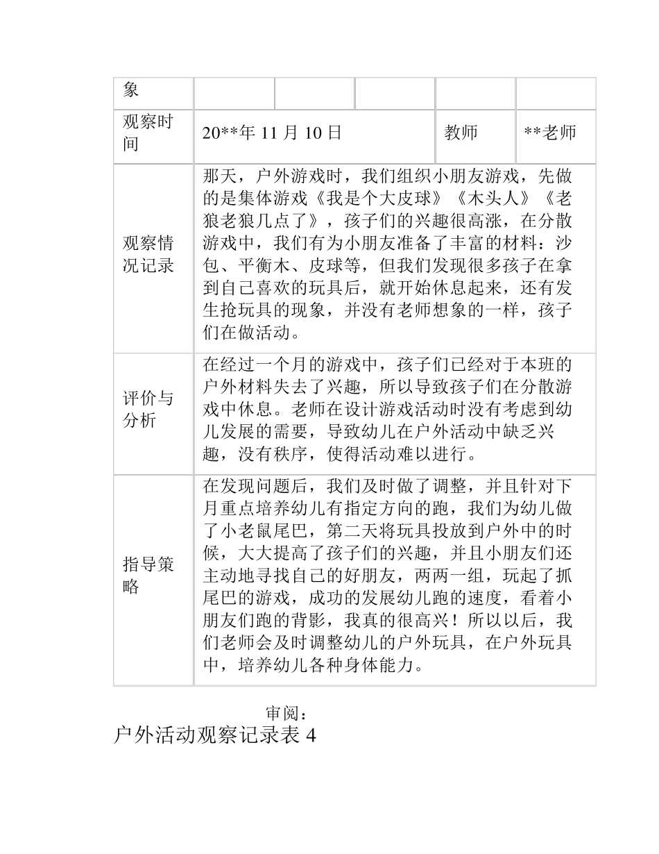 幼儿园大班户外活动观察记录(6篇)_第3页