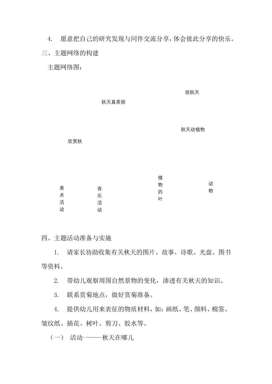幼儿园小班主题活动方案：美丽的秋天_第2页