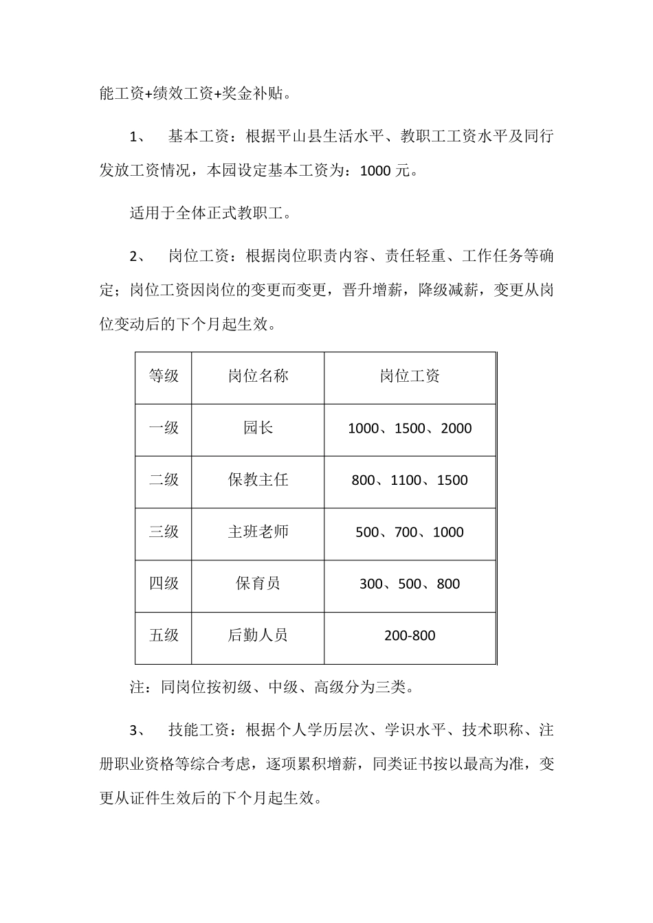 幼儿园工资管理制度_第2页