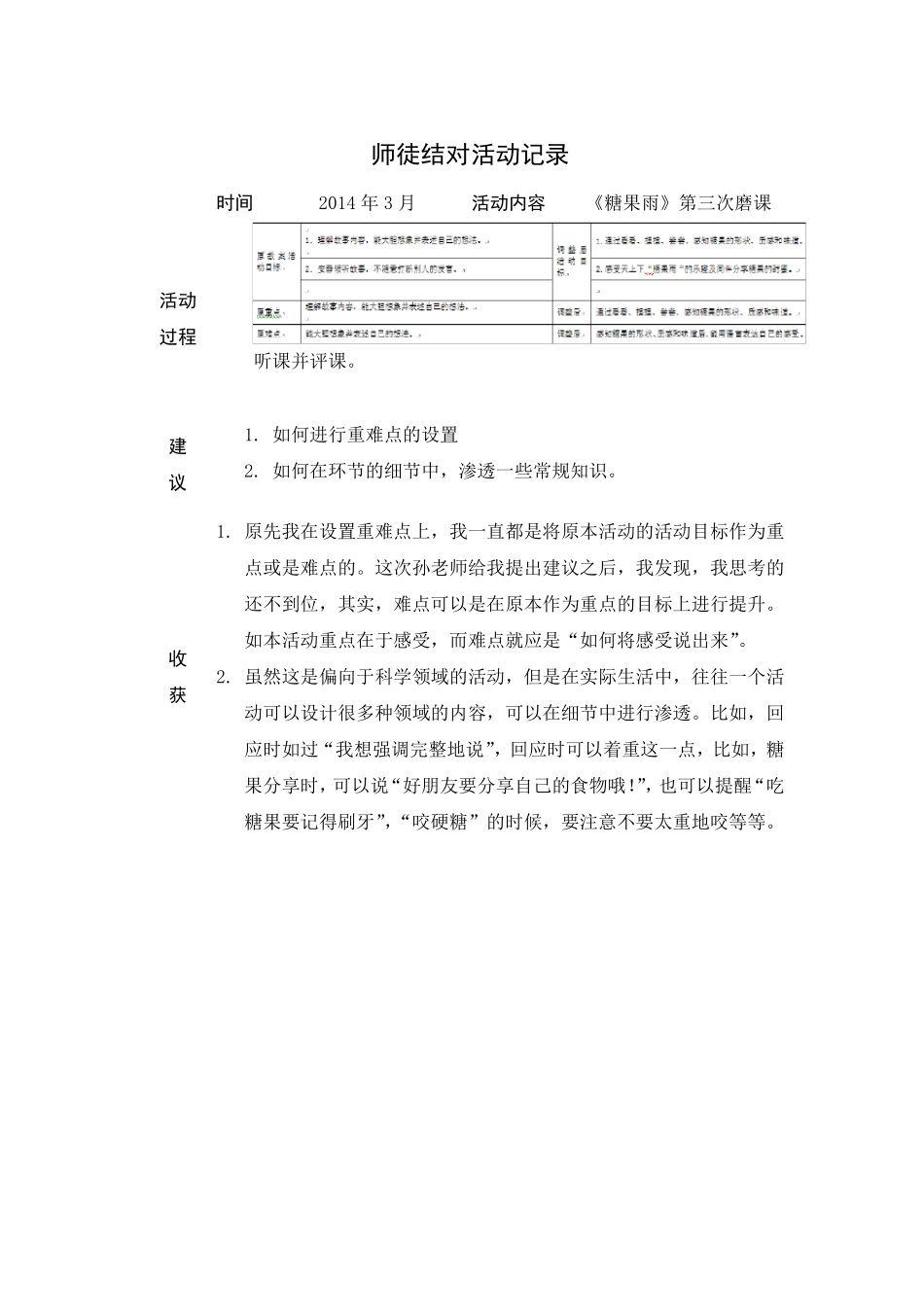 幼儿园师徒结对活动记录_第1页