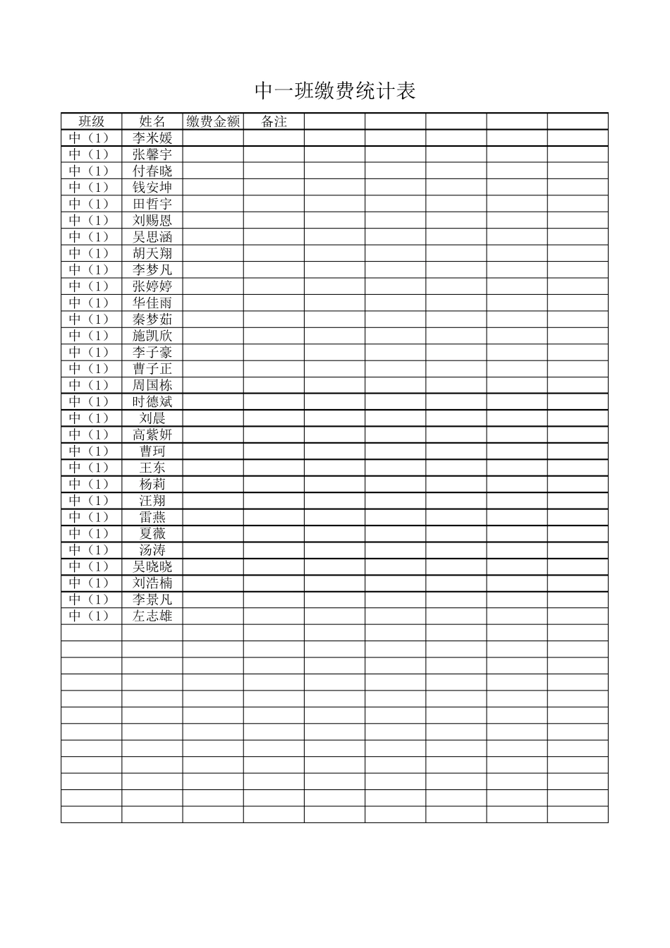 幼儿园收费统计表_第3页