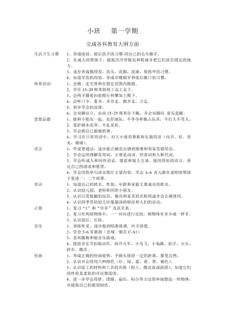 幼儿园教育大纲(大中小)