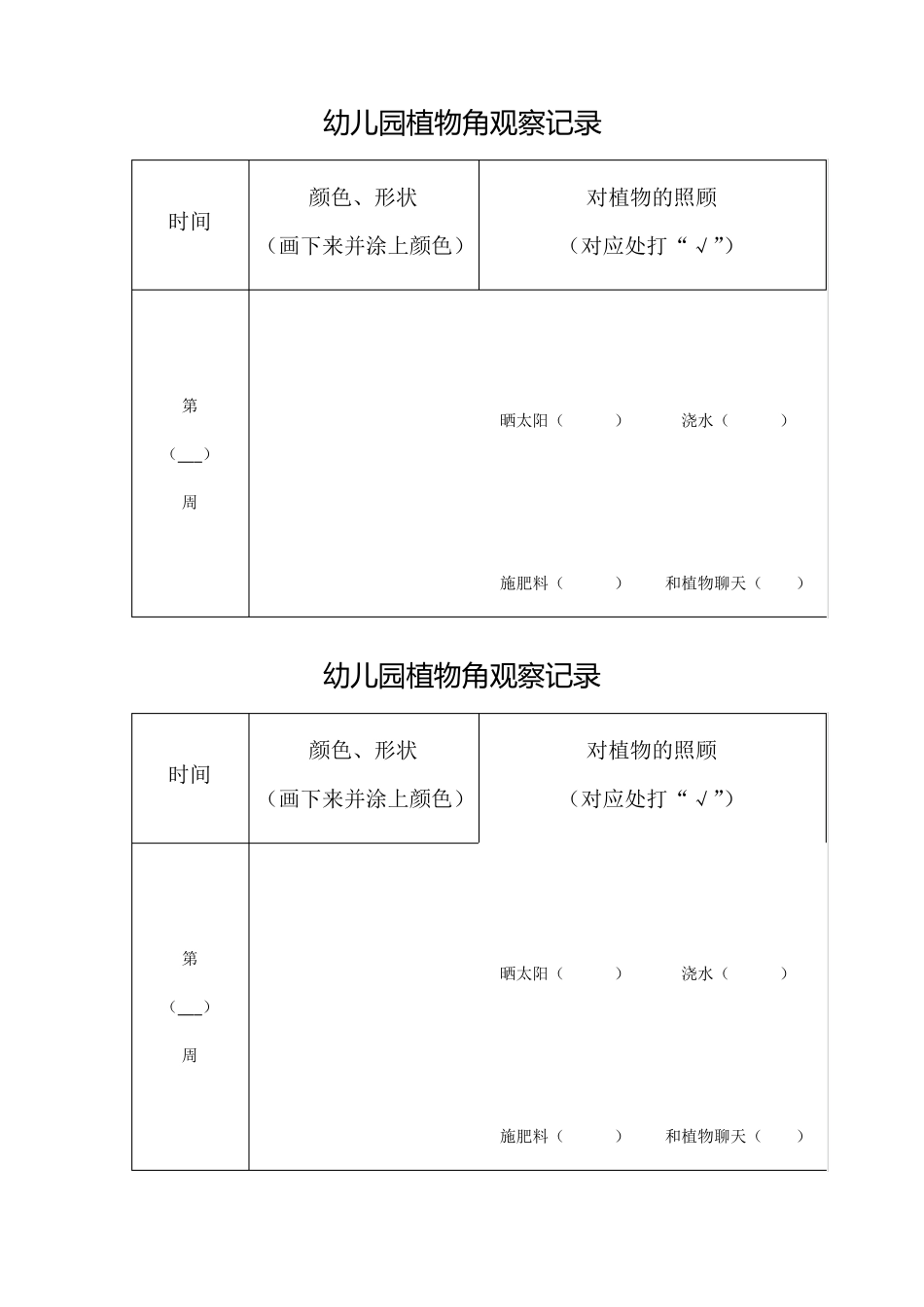 幼儿园植物角观察记录_第3页