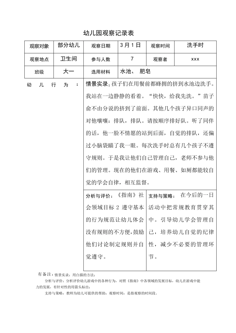 幼儿园观察记录7篇_第1页