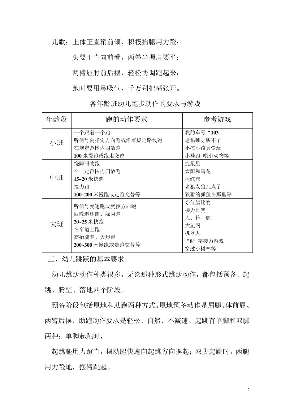 幼儿基本动作的正确姿势与要求_第2页