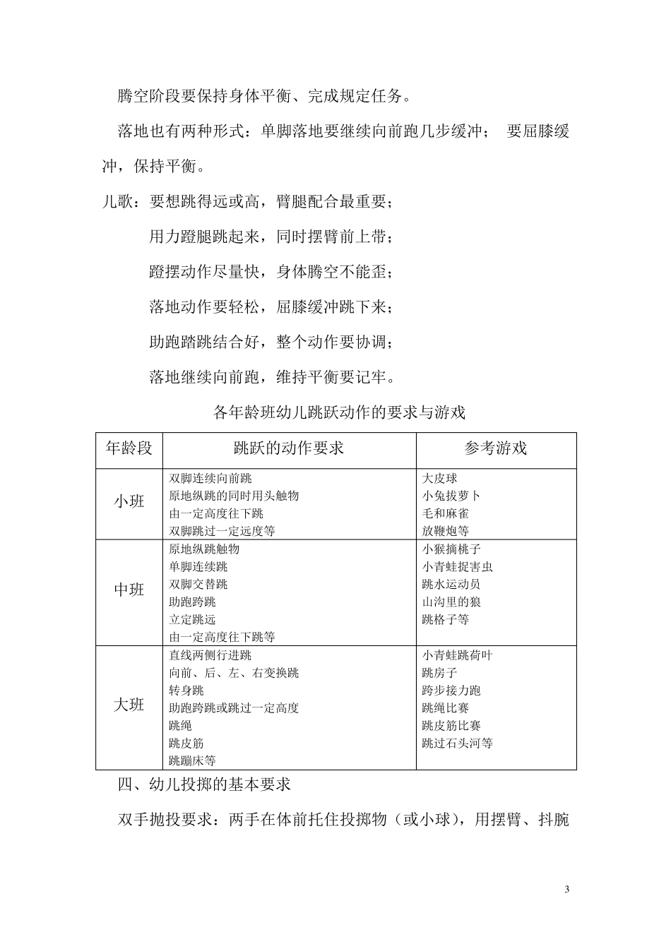 幼儿基本动作的正确姿势与要求_第3页