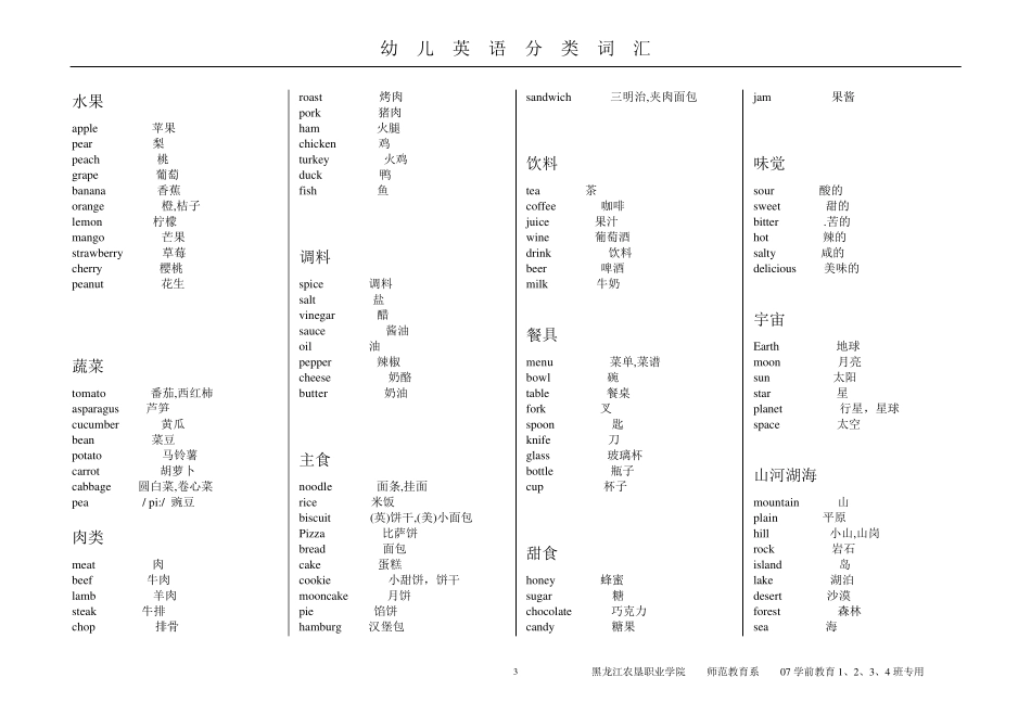 幼儿英语分类单词_第3页