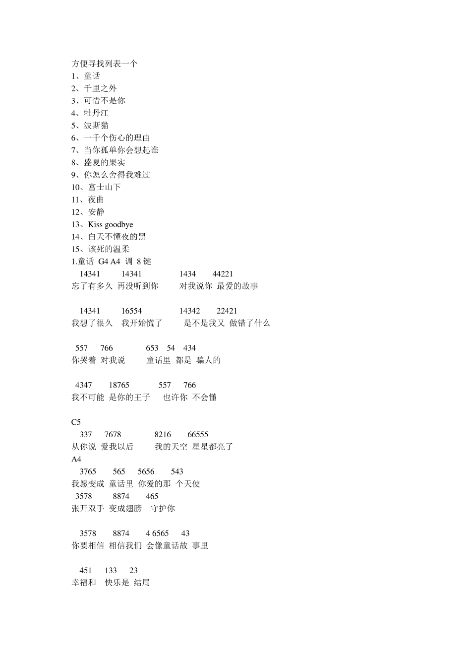 幼儿钢琴简谱_第1页