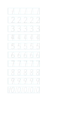 幼儿阿拉伯数字描红(0100)打印版