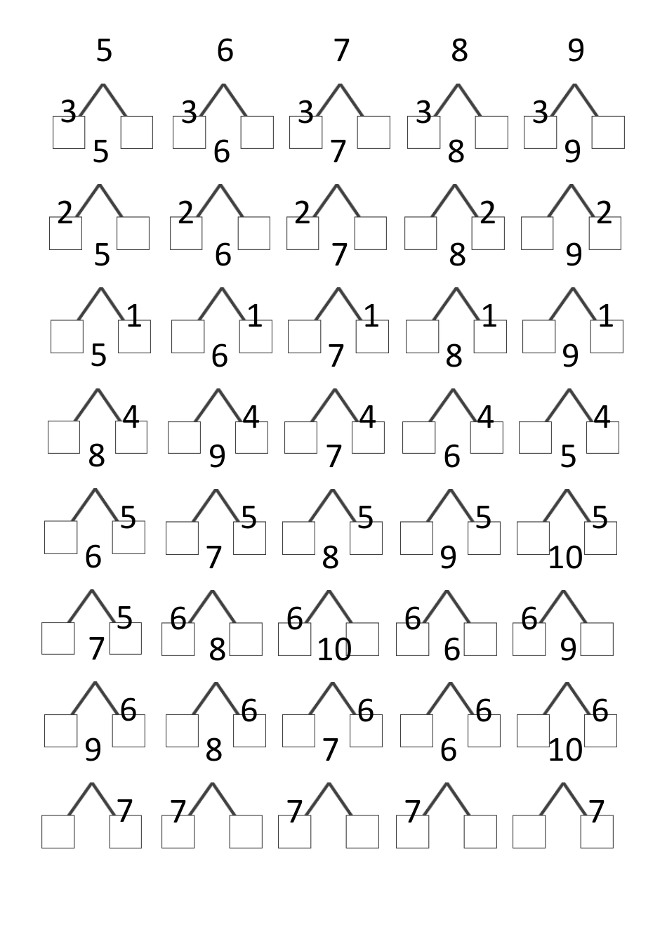 幼小衔接数学10以内的数字分解练习_第3页