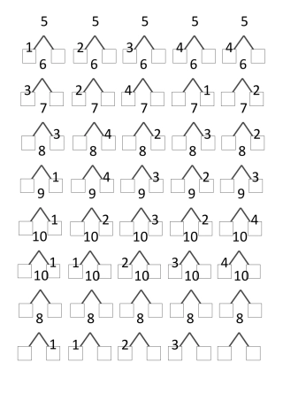 幼小衔接数学10以内的数字分解练习