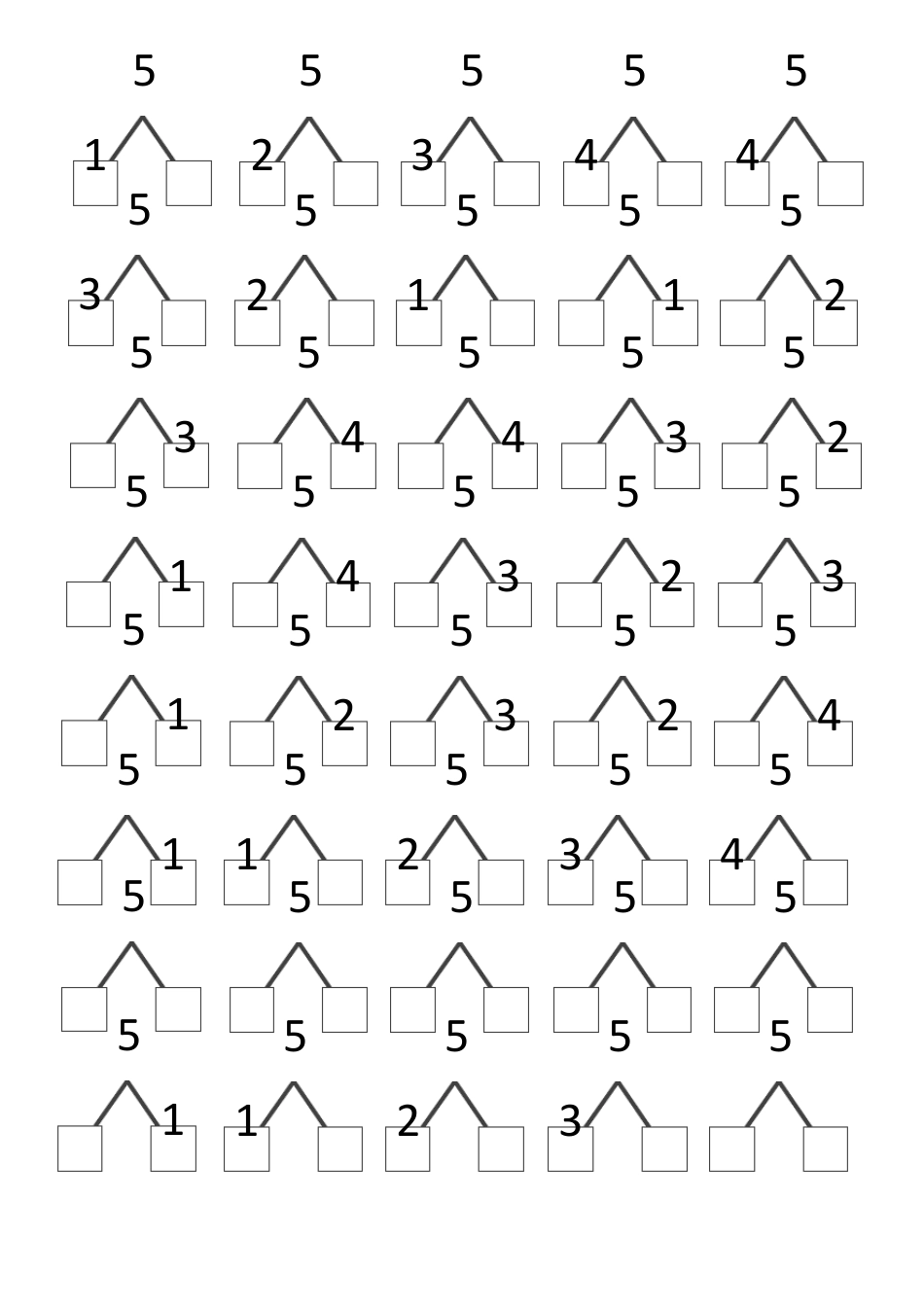 幼小衔接数学数字510的分解练习_第2页