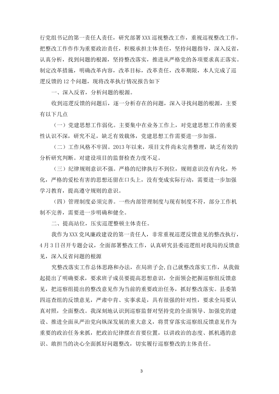 最新履行整改第一责任人责任的情况报告_第3页