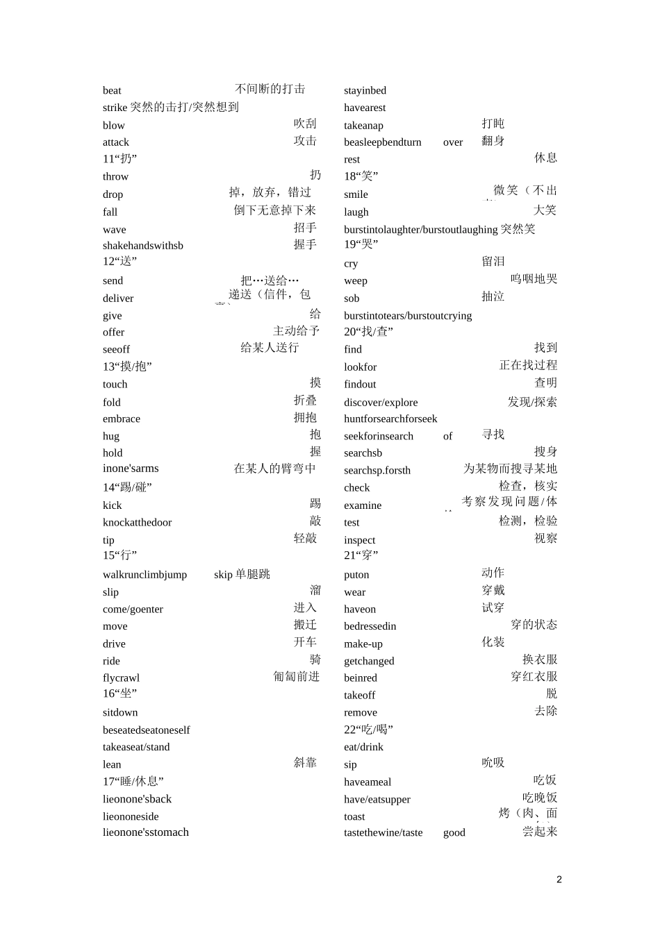 (完整版)高考完型填空高频词汇_第2页
