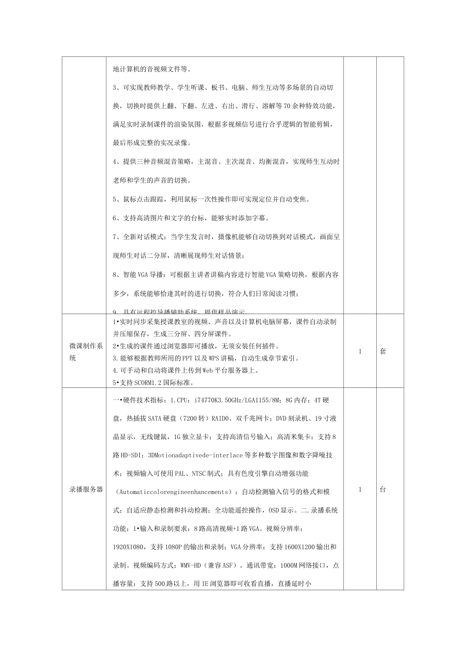 广播级自动录播教室设备清单_第2页