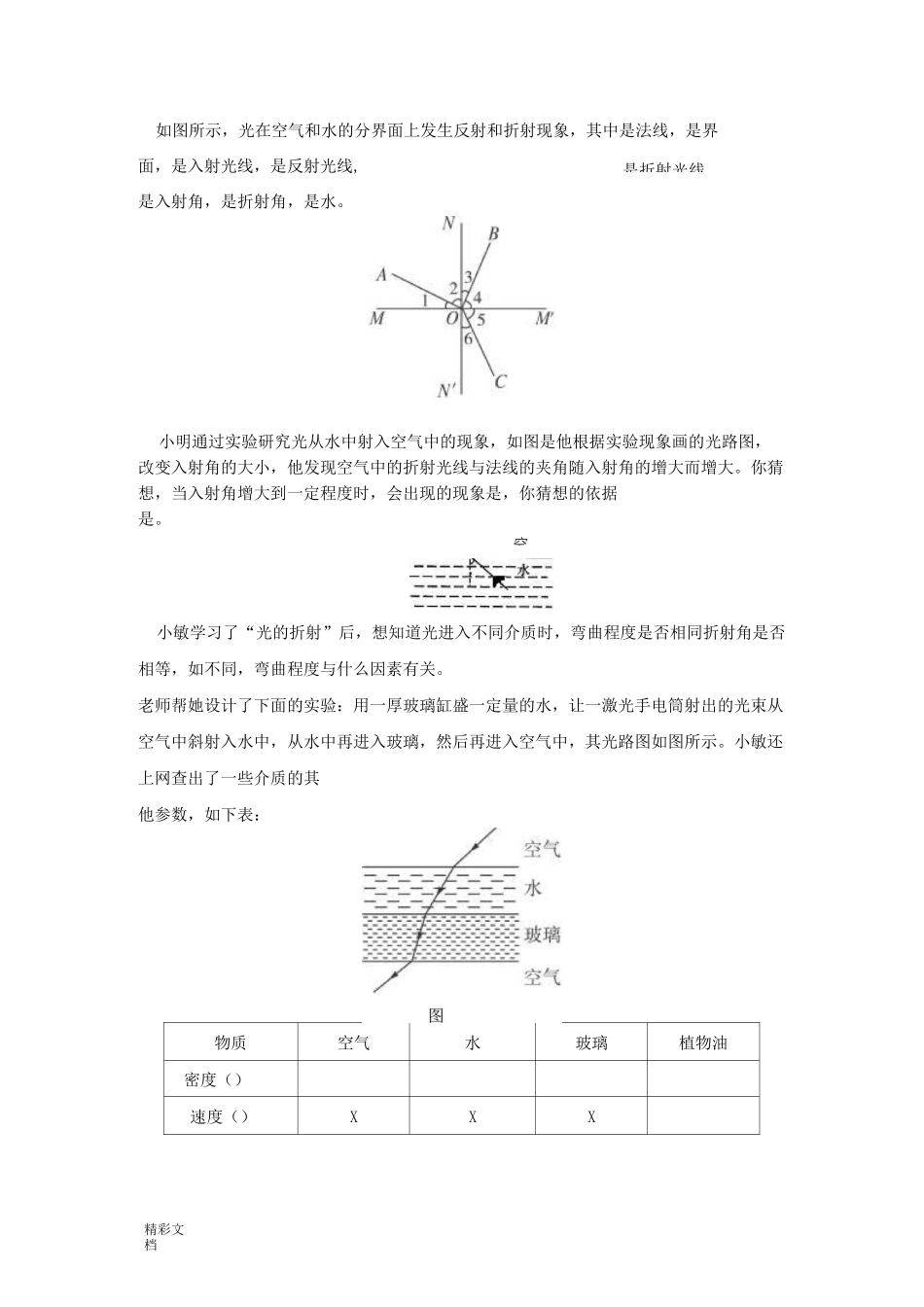 光的折射经典练习题目_第2页