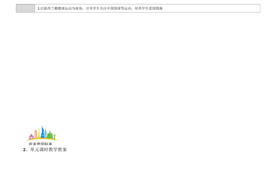 《欧美思国际英语》4A - Unit 1 教案_第3页