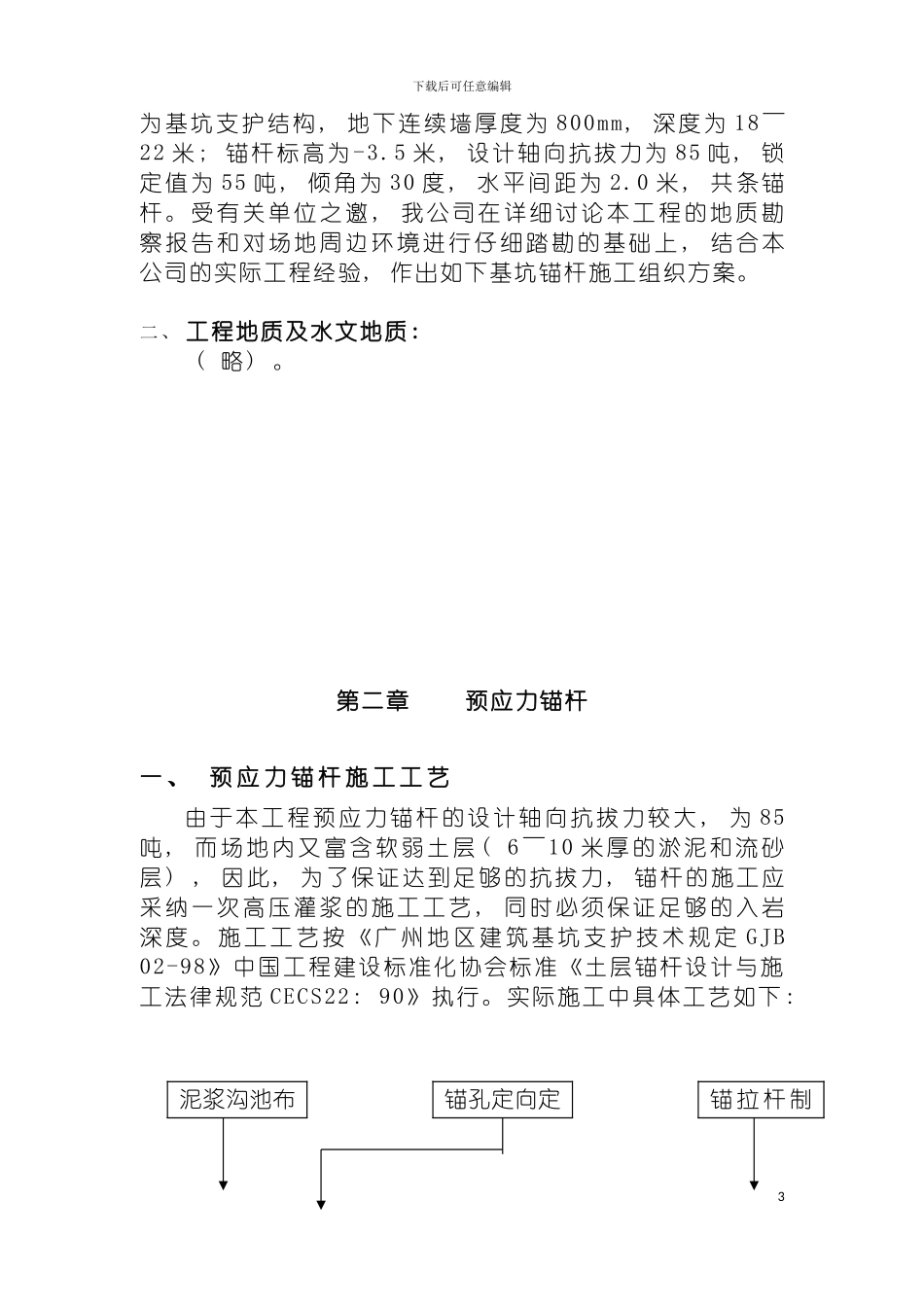 项目锚索施工组织设计模板_第3页