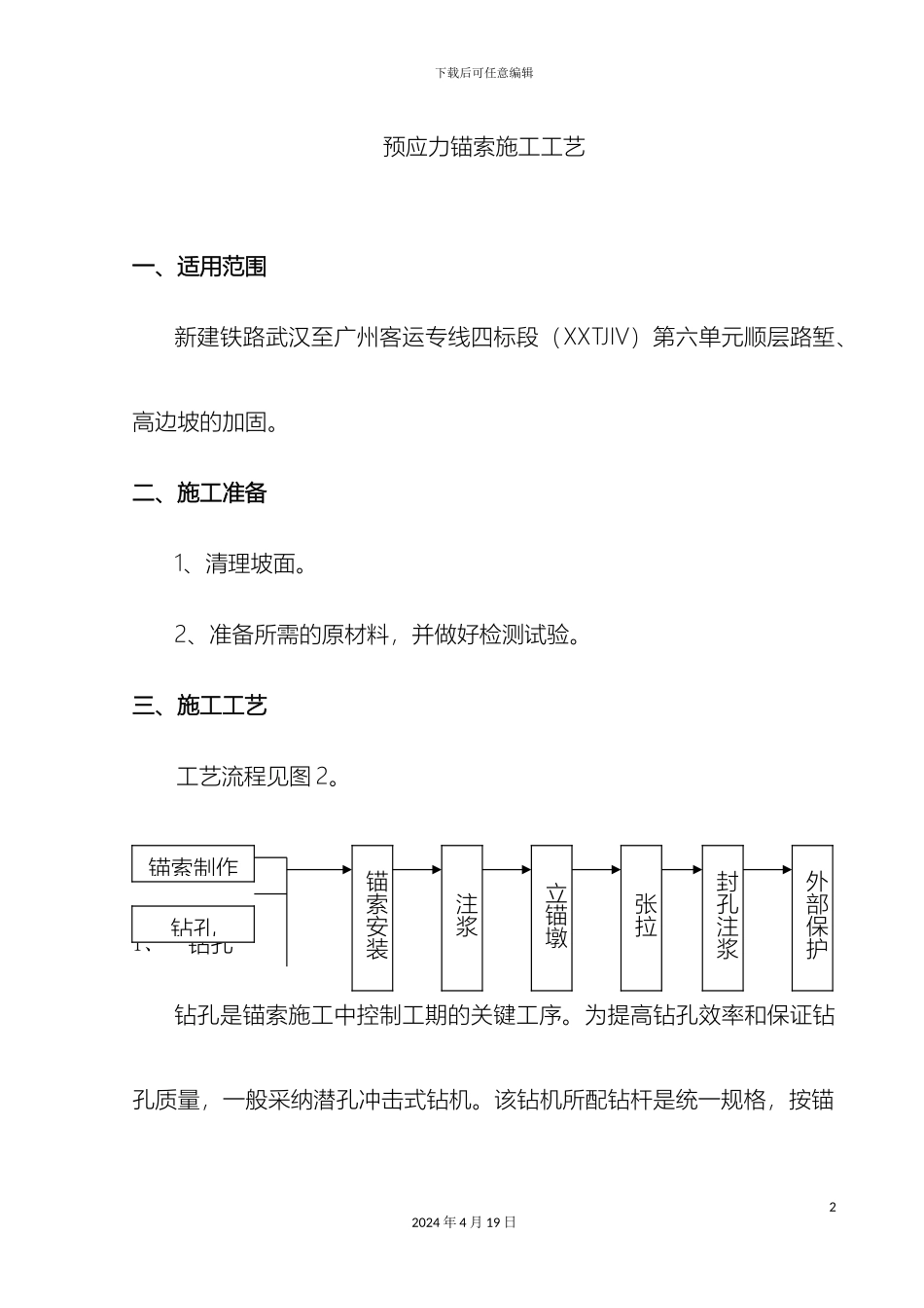 预应力锚索施工工艺_第2页