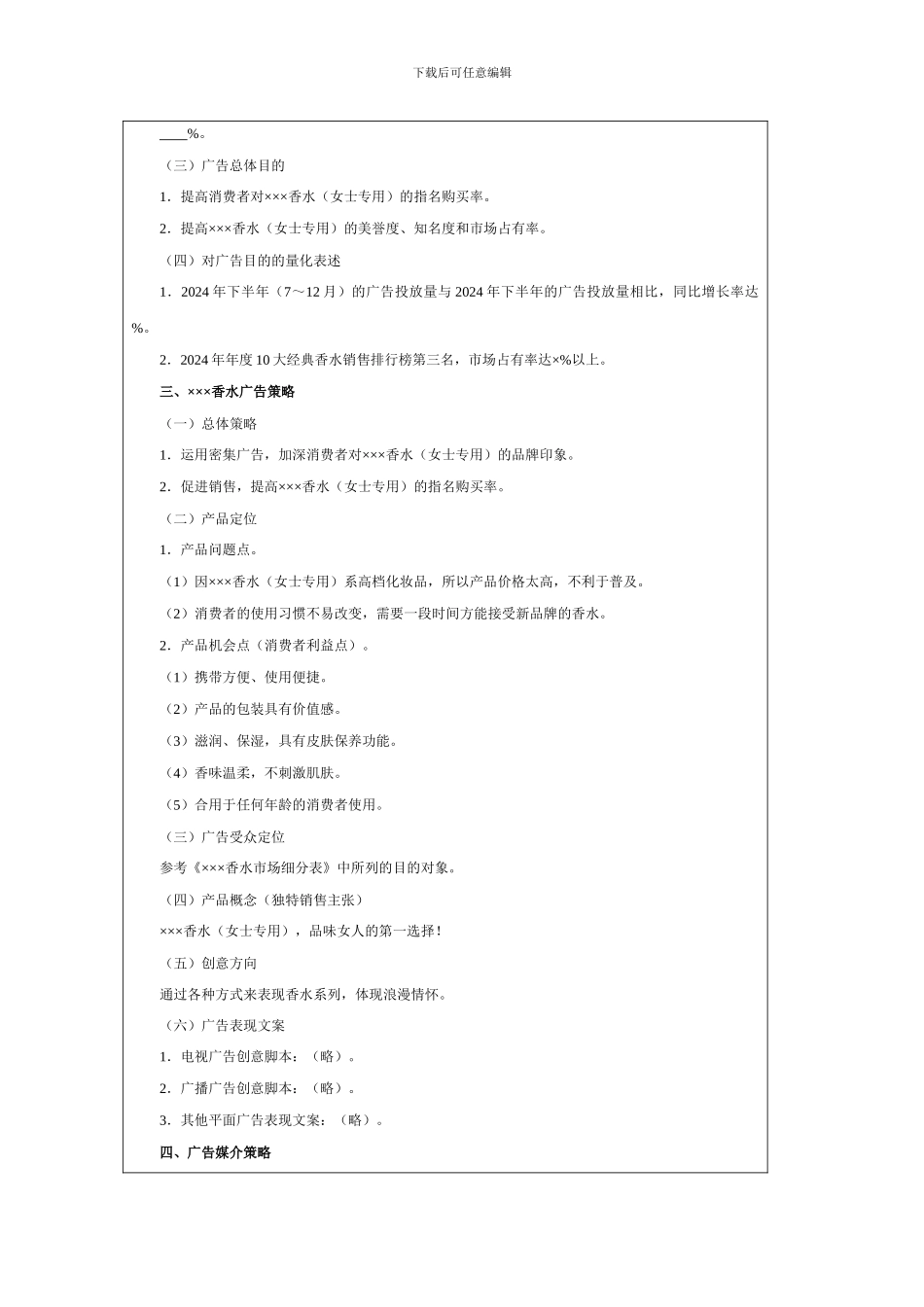 香水产品广告策划书_第3页