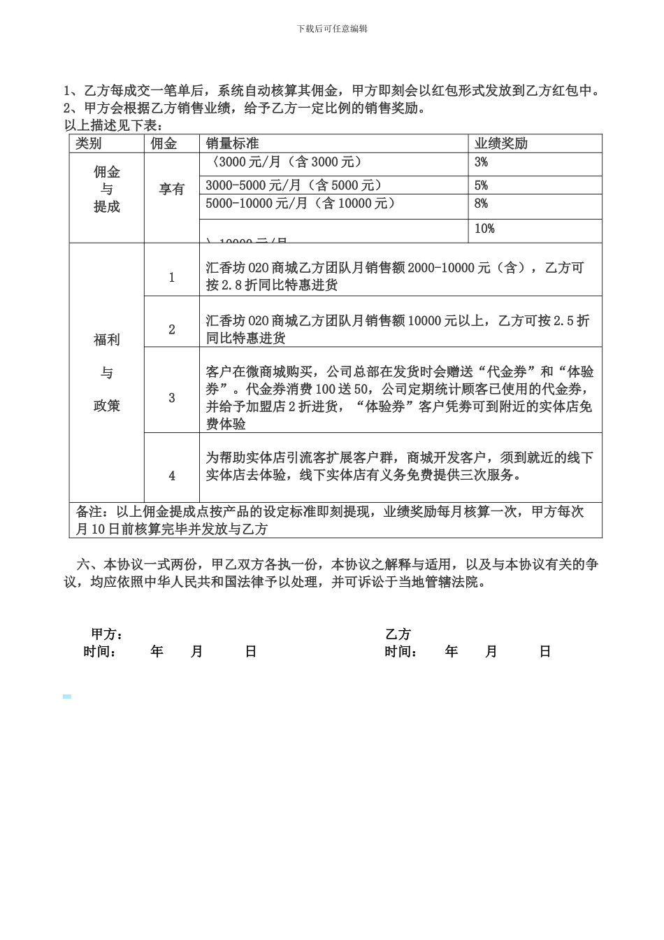 020商城代理商合作协议与政策-实体店_第2页