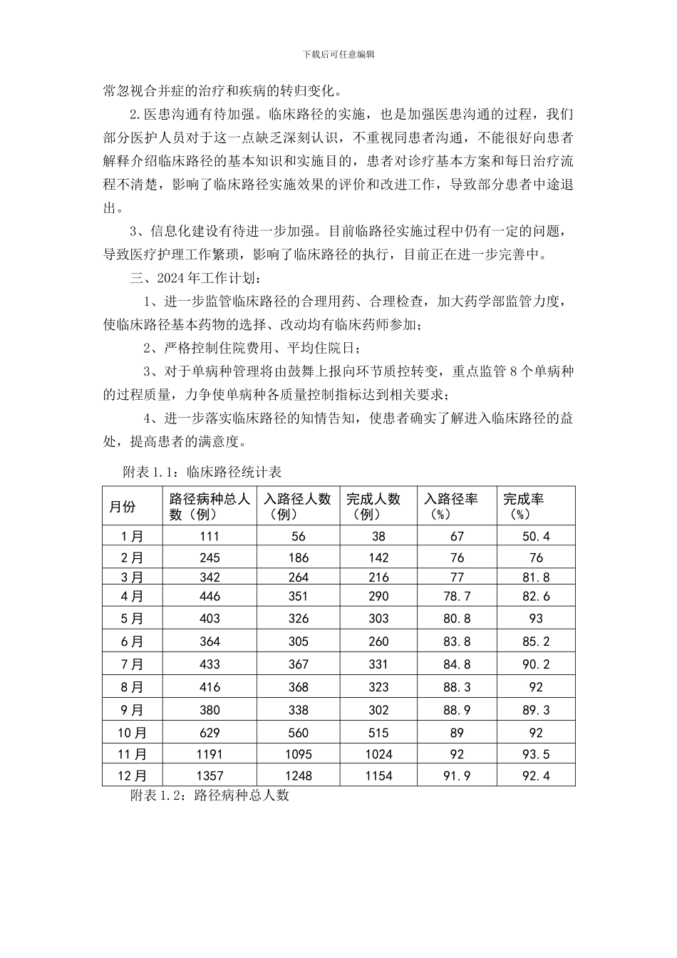 2024临床路径年度总结_第2页