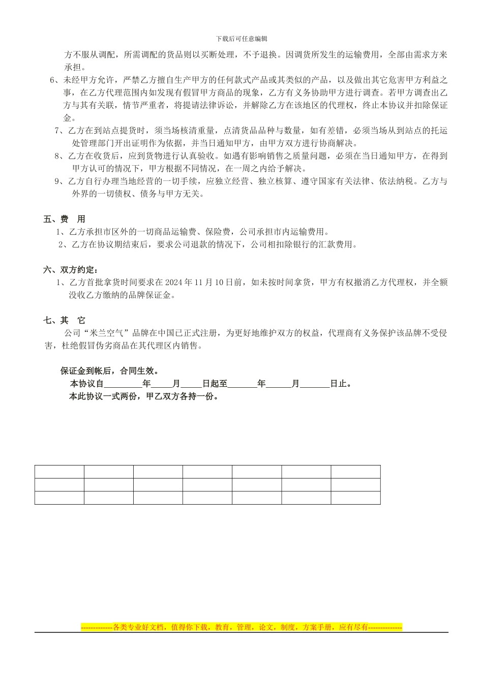 2024加盟协议范本_第2页