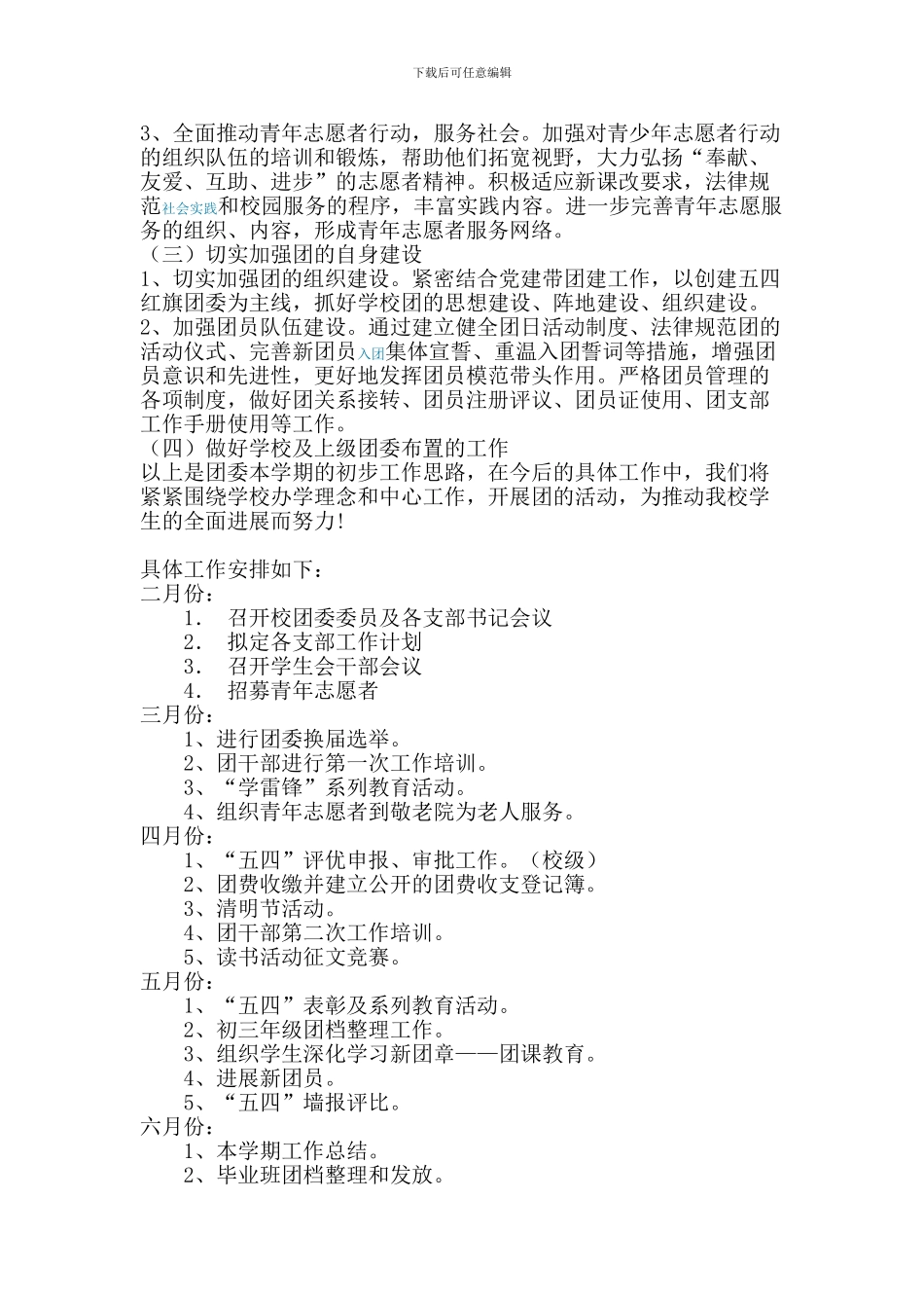 2024团委工作计划_第2页