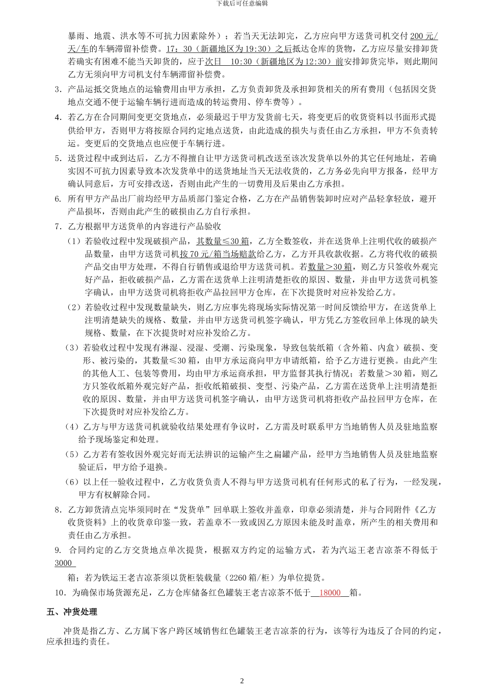 2024年山东大区经销合同_第2页