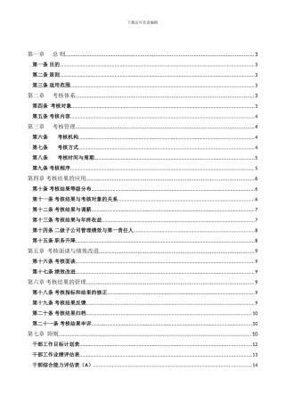 2024年度公司中层干部绩效考核管理办法